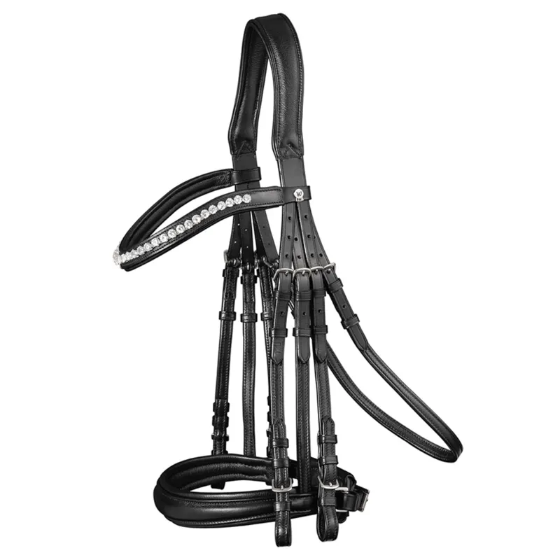 Waldhausen X-Line Supersoft Double Bridle - Black - Full