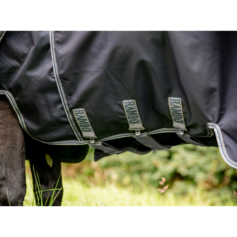 Horseware Rambo Optimo Original 0g Turnout Outer Only - Navy/Thunderstorm Grey/Silver-5