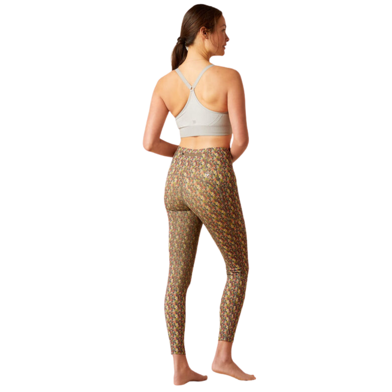 Ariat Women's EOS Print Full Seat Tights - Canteen Floral-2