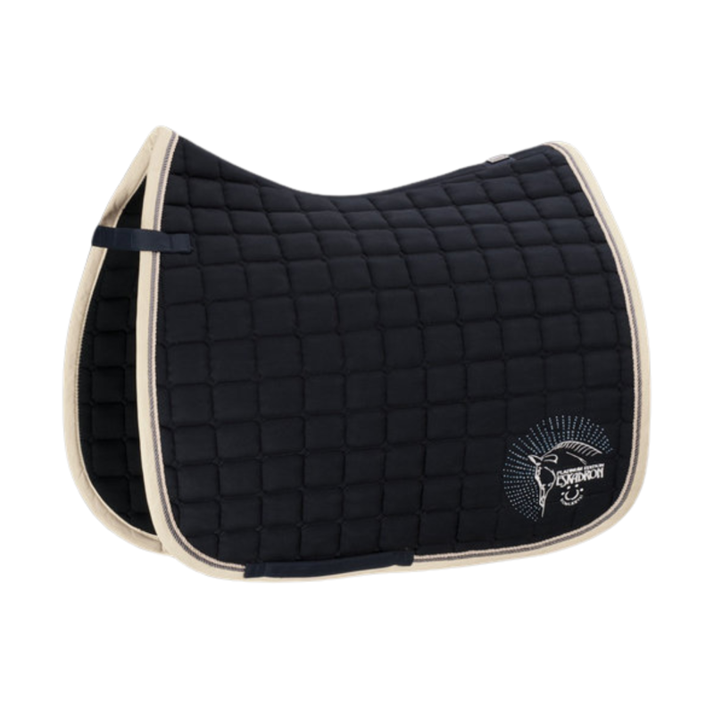 Eskadron Platinum Glossy Crystal Saddlecloth - Navy