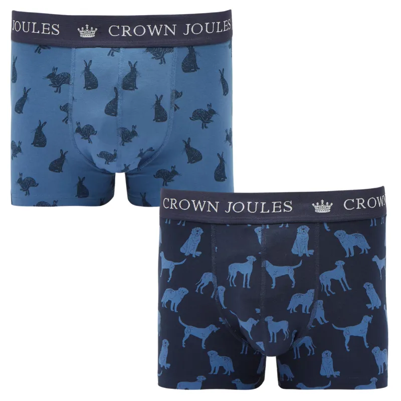 Joules Men's Crown Joules Pack of Two Cotton Briefs - Hare of the Dog