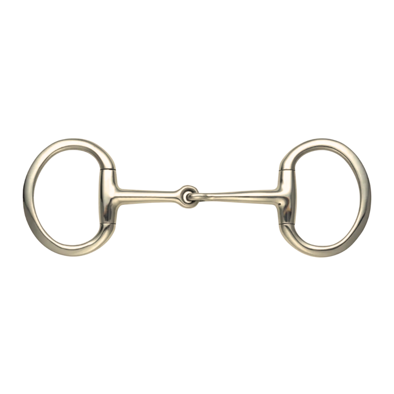 Shires Flat Ring Single Jointed Eggbutt Bit
