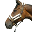Hy Equestrian Sheepskin Headcollar - Brown/Cream