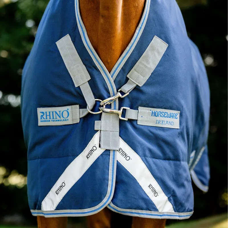Horseware Rhino 250g Medium Wug VL Turnout Rug  - Navy/Titanium Grey Classic Blue-1