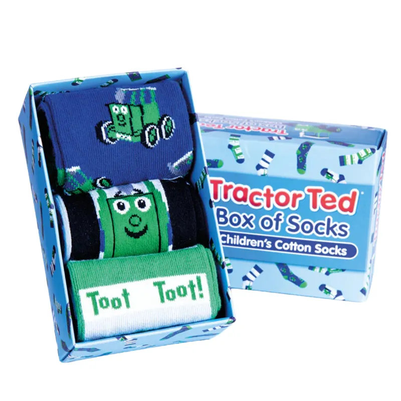 Tractor Ted Children's 3 Pack Box of Socks - Blue-2
