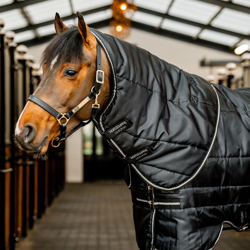 Horseware Easy-Layer 400g Heavy Stable Plus Rug - Black/Black Silver-2