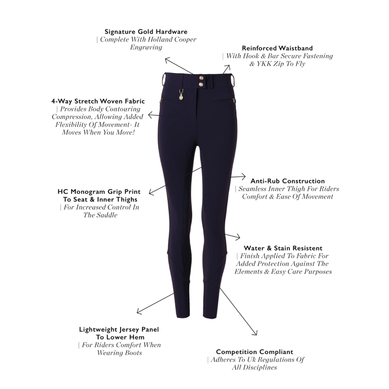 Holland Cooper Windsor Breeches - Ink Navy-8
