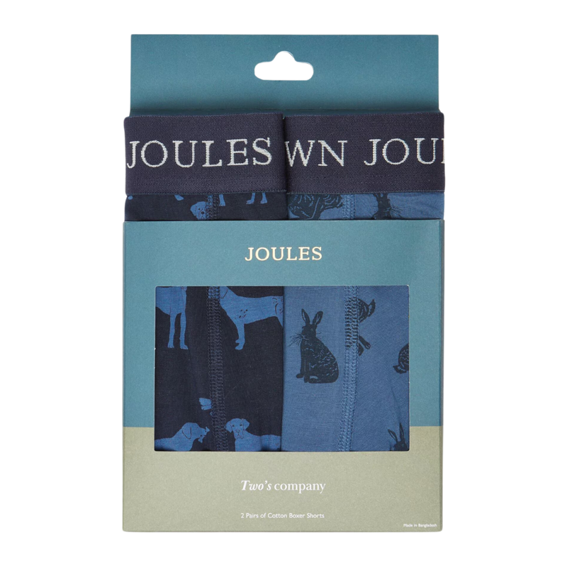 Joules Men's Crown Joules Pack of Two Cotton Briefs - Hare of the Dog-1