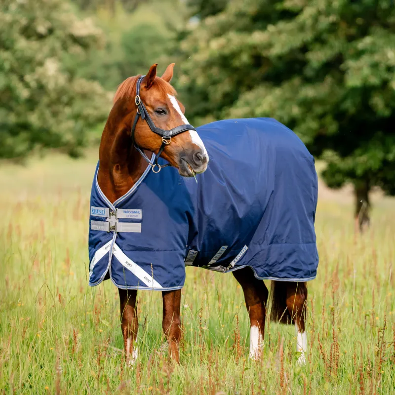 Horseware Rhino Original Turnout Lite 0g - Navy/Titanium Grey/Classic Blue