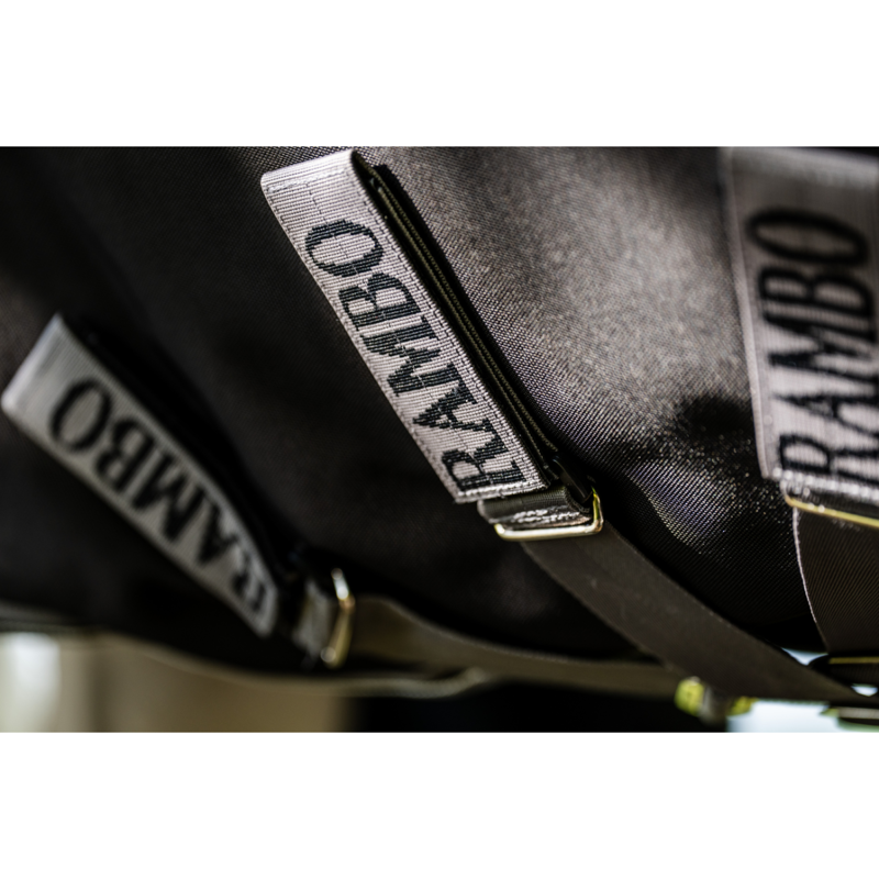 Horseware Rambo Supreme 1680D Vari-Layer 250g Turnout - Black/Thunderstorm Grey/Silver-7