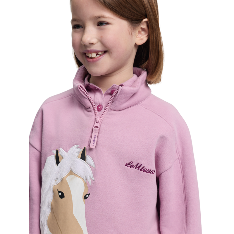 LeMieux Mini Quinn Quarter Zip Sweat - Fondant-3