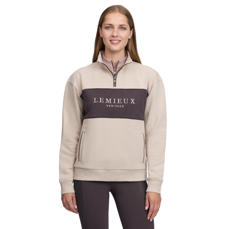 LeMieux Heritage Quarter Zip Sweat - Stone