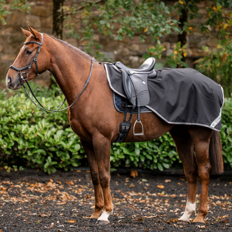 Horseware Amigo Ripstop Exercise Sheet - Black/Titanium Grey