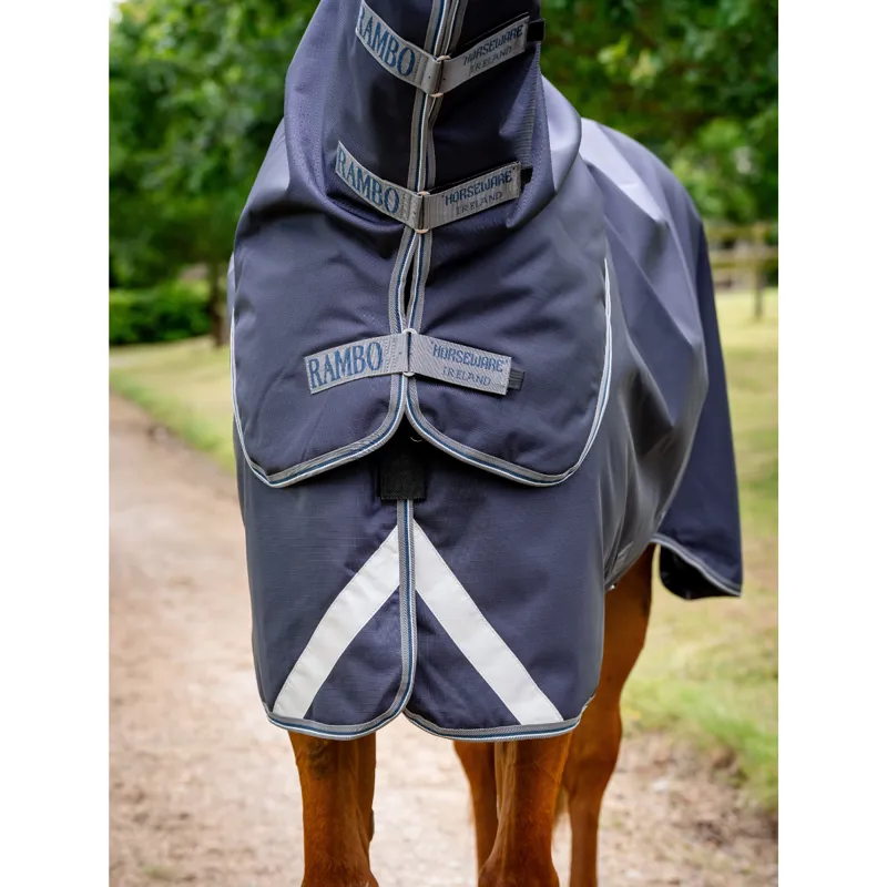 Horseware Rambo Duo Force 2.0 - 100g Outer + 100g + 300g Liner - Navy/Thunderstorm Grey/Silver-6