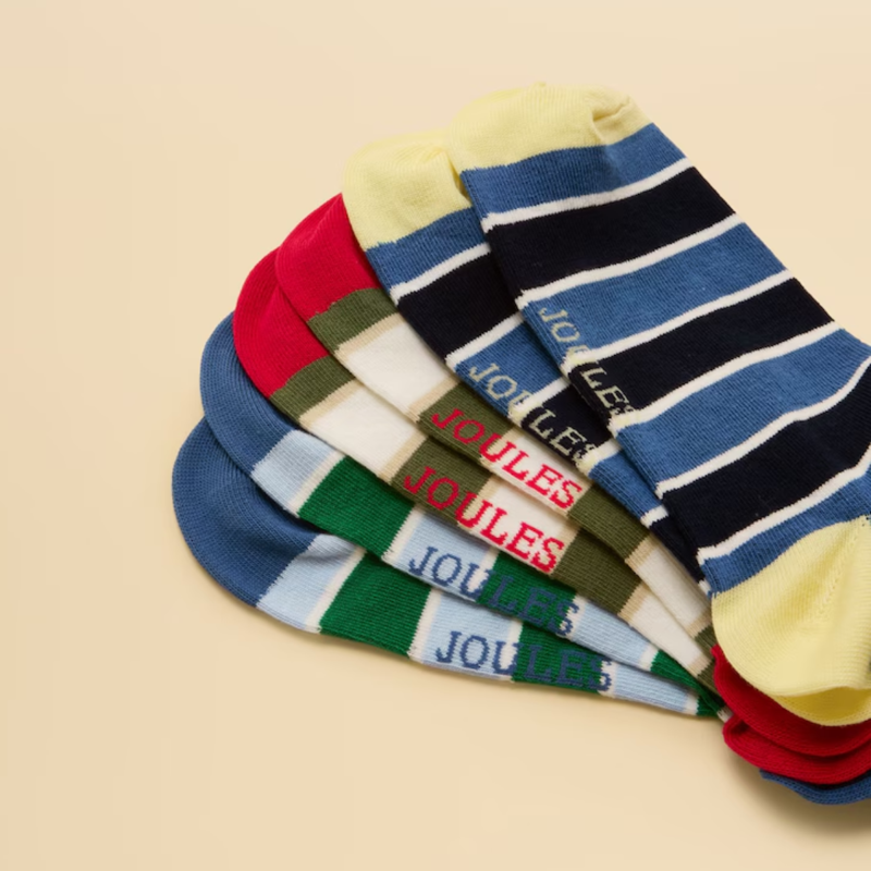 Joules Men's' Rilla Trainer Socks 5 Pack - Multi Bright-2