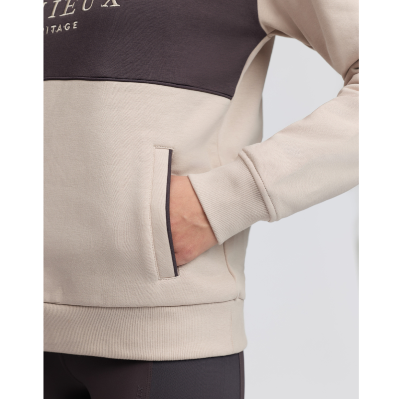 LeMieux Heritage Quarter Zip Sweat - Stone-3