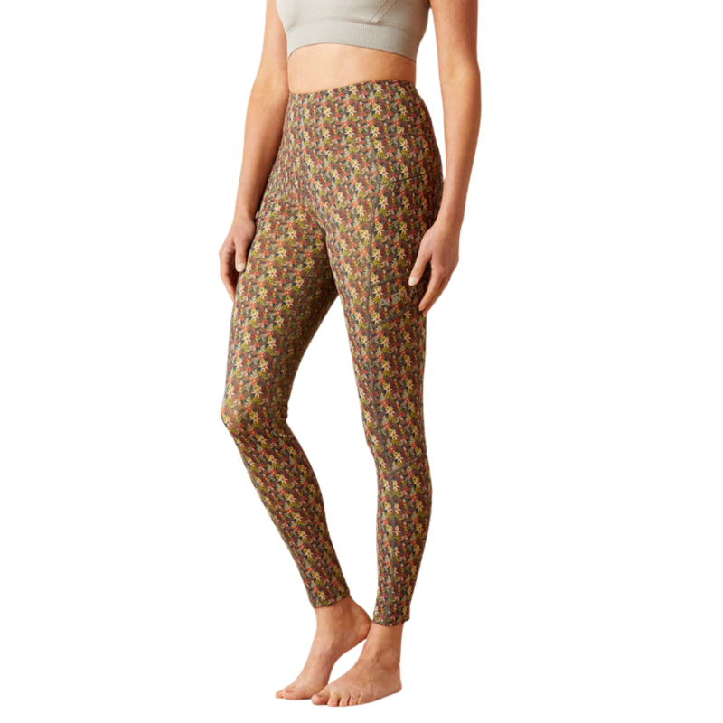 Ariat Women's EOS Print Full Seat Tights - Canteen Floral