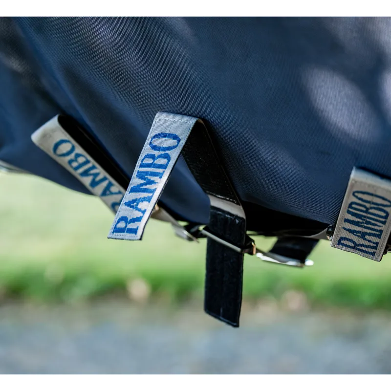 Horseware Rambo Supreme 1680D Turnout Plus Lite 0g - Navy/Thunderstorm Grey/Silver-4