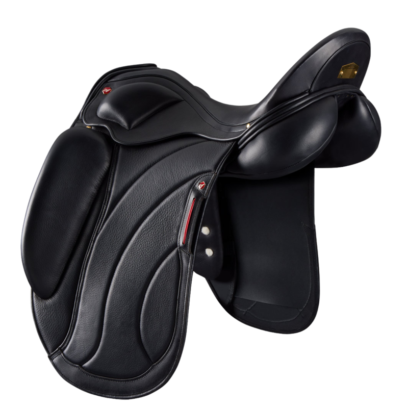 Albion Revelation Dressage Mono Saddle - Black - 17.5 Inch Medium Wide-2