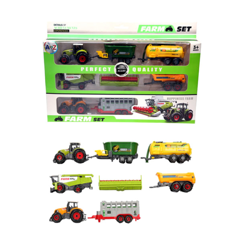 Padgett Bros Diecast Farm Machinery Set 8pcs - Assorted-1