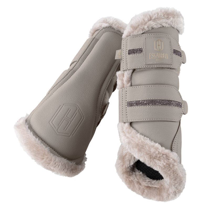Eskadron Faux Leather Jewel Faux Fur Tendon Boots Heritage AW26 - Ash