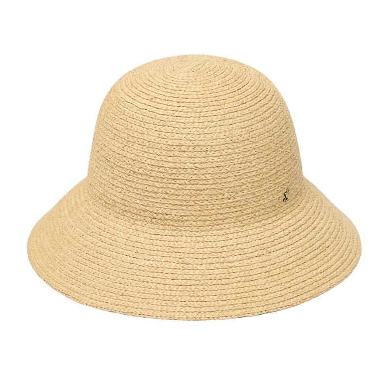Joules Albany Straw Cloche Hat  - Natural-1