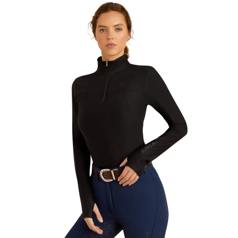 Ariat Women's Lowell 3.0 1/4 Zip Base Layer - Black
