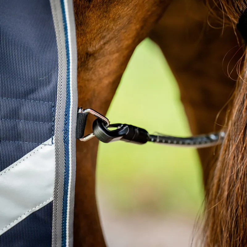 Horseware Rambo Supreme 1680D Turnout Plus Lite 0g - Navy/Thunderstorm Grey/Silver-3