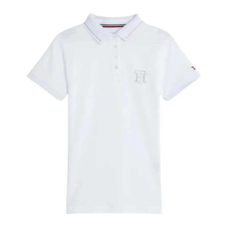 Tommy Hilfiger Rhinestone Polo Shirt - Optic White