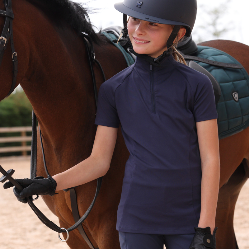 Aubrion Young Rider React Short Sleeve Base Layer -  Midnight-7