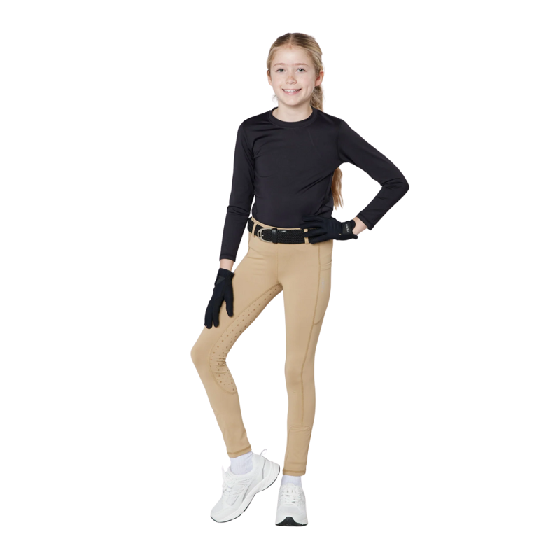 Cameo Junior Performance Riding Tights - Beige-1