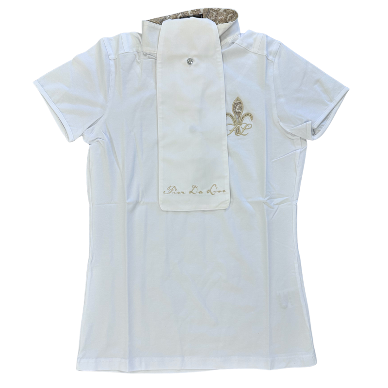 Fior Da Liso Benita Competition Shirt - White/Taupe