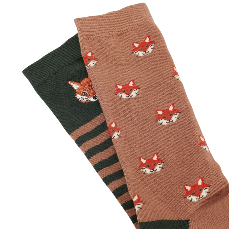 Joules Men's Kingsbury 2 Pack Socks - Green Fox-1