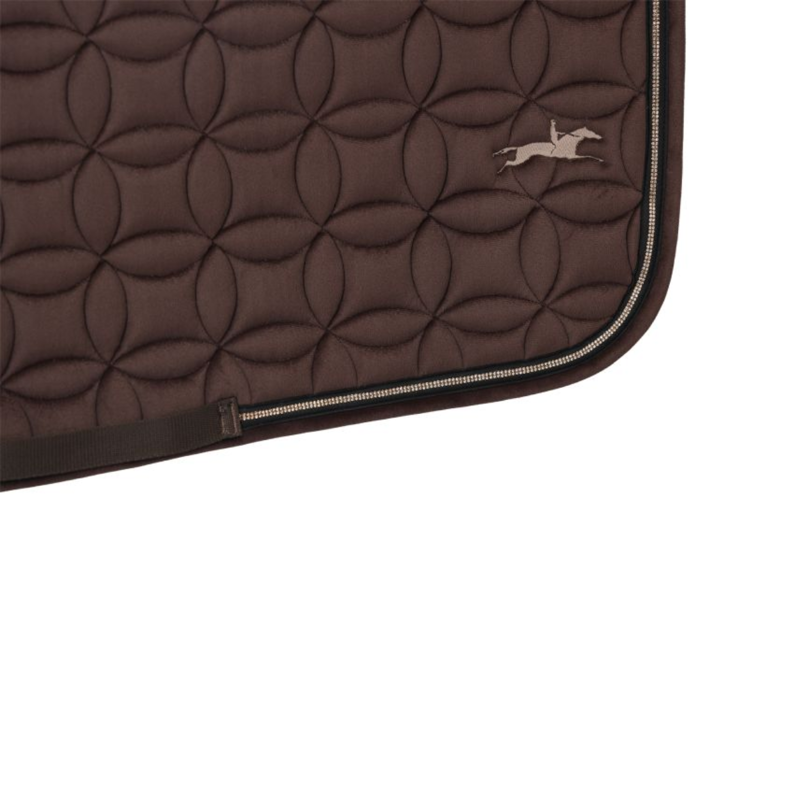 Schockemohle SP Soft Velvet D Style Saddle Pad - Full - Mocca-2