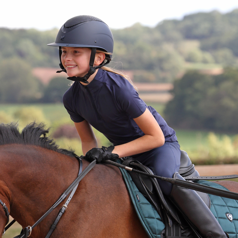 Aubrion Young Rider React Short Sleeve Base Layer -  Midnight-4