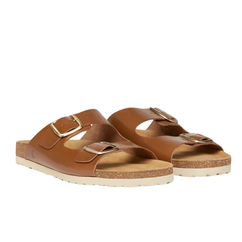 Joules Ladies Celeste Double Strap Sandals - Tan