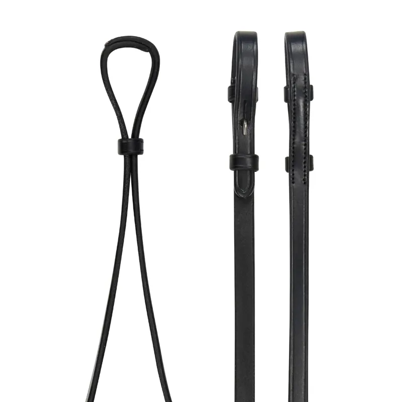 LeMieux Curb Rein - Black/Silver