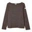 Joules Ladies Harbour Boat Neck Breton Top - Navy Tan Stripe