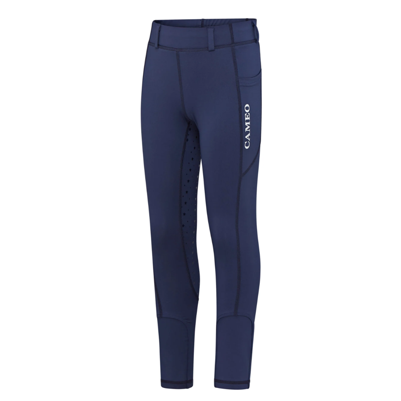 Cameo Junior Performance Riding Tights - Navy