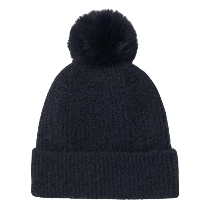 Joules Ladies Effie Knitted Bobble Hat - Navy