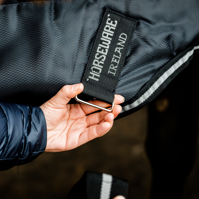 Horseware Easy-Layer 400g Heavy Stable Plus Rug - Black/Black Silver-6