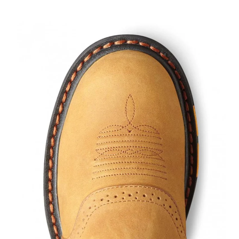 Ariat Youth Workhog Western Boots - Aged Bark/Army Green-3