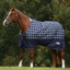 Saxon Defiant 600D Standard Neck Lite Turnout Rug - Navy Plaid