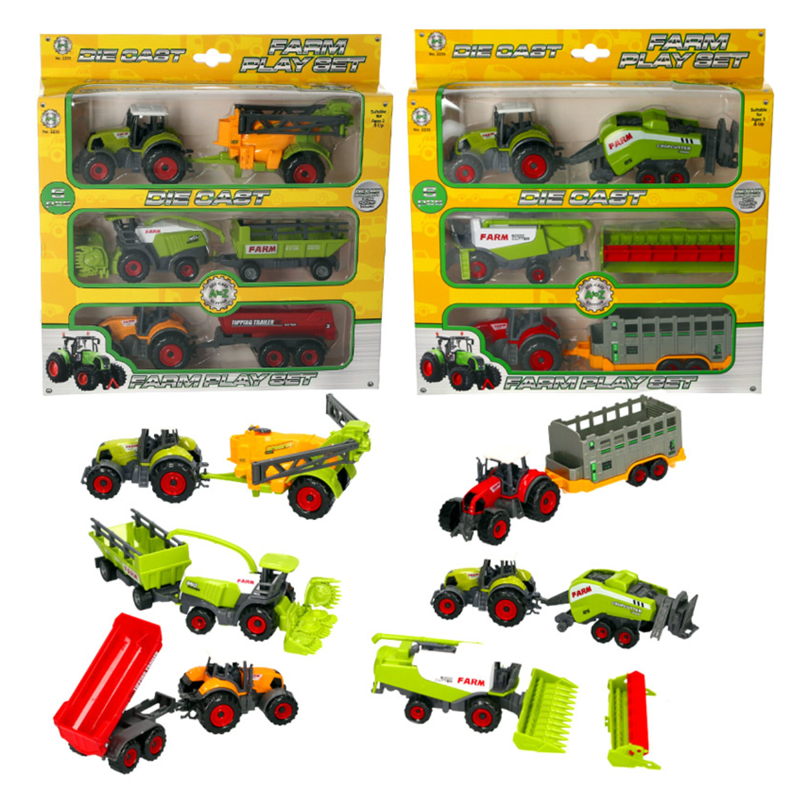 Padgett Bros Diecast Farm Tractor and Trailer Set - Assorted
