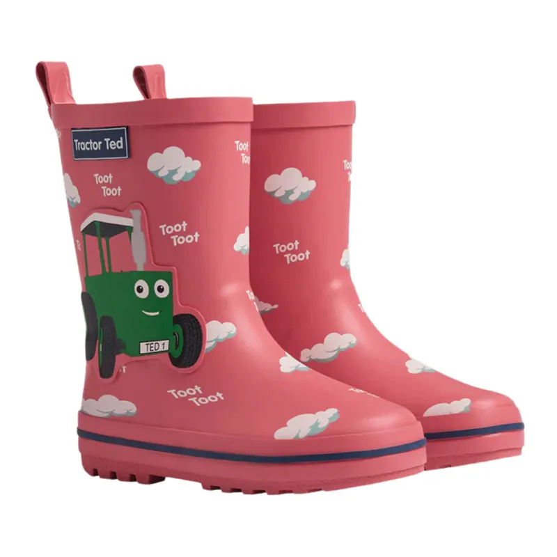 Tractor Ted Toot Toot Children's Wellies - Red