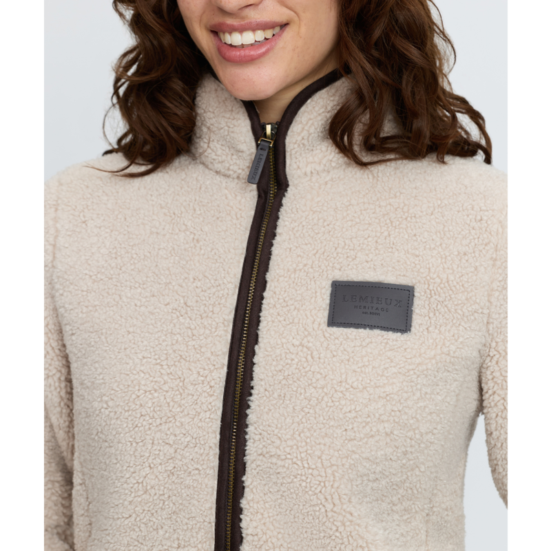LeMieux Heritage Borg Zip Through Jacket - Stone-2