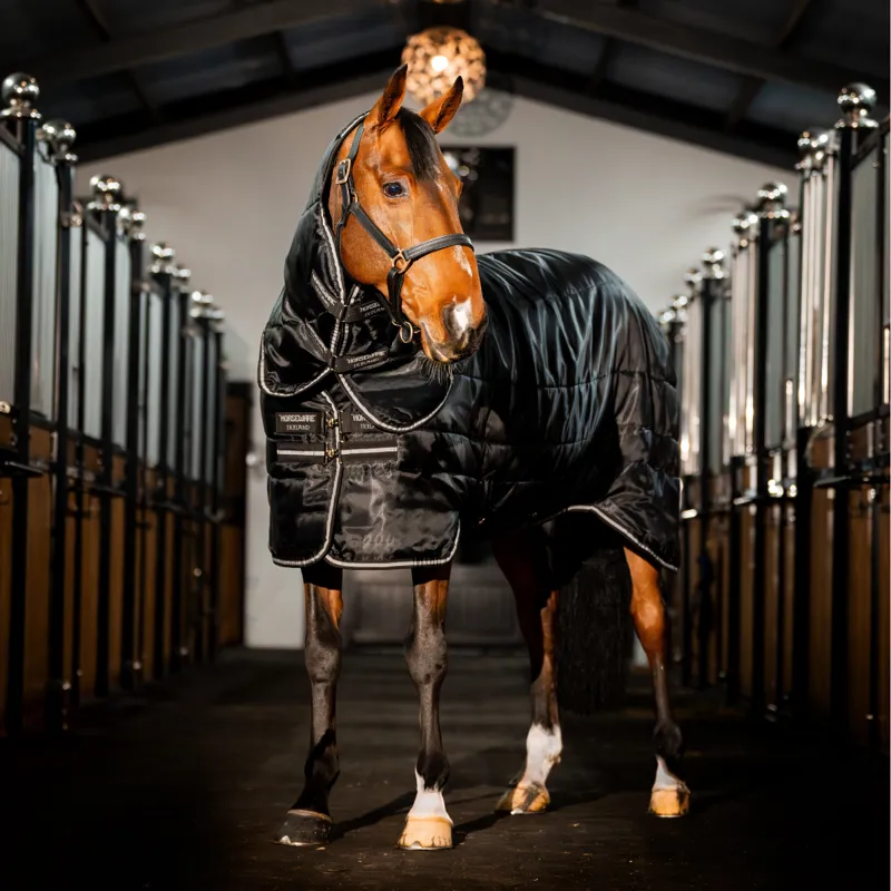 Horseware Easy-Layer 400g Heavy Stable Plus Rug - Black/Black Silver-1