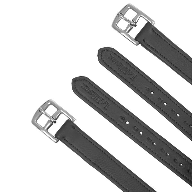 LeMieux Children's Stirrup Leathers - Black-1