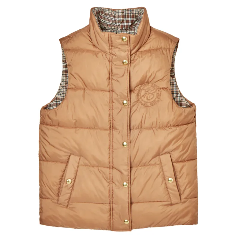 Joules Ladies Showerproof Reversible Gilet - Check