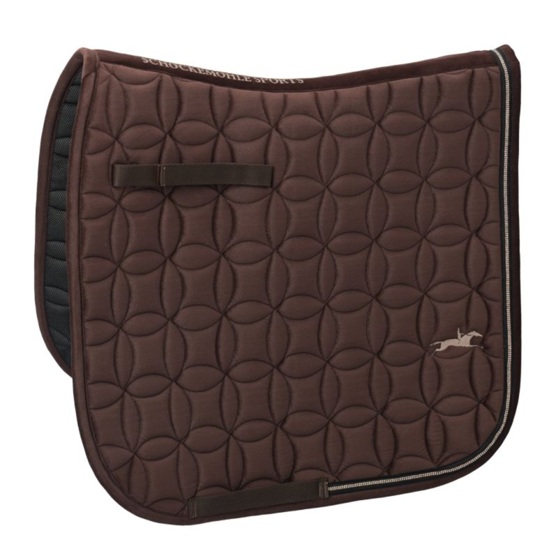 Schockemohle SP Soft Velvet D Style Saddle Pad - Full - Mocca